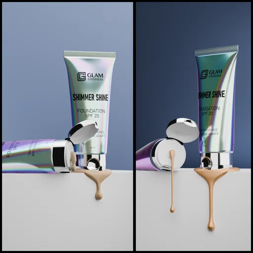 Foundation dripping creative shot