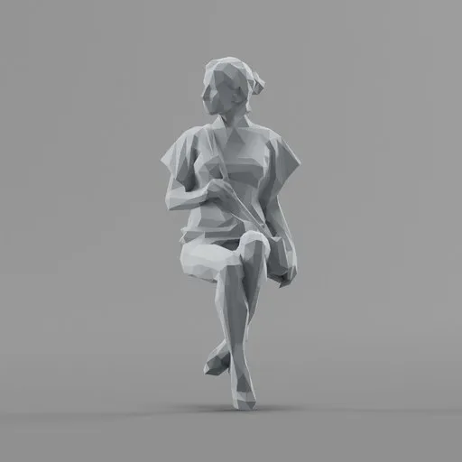 Lowpoly Female Sitting