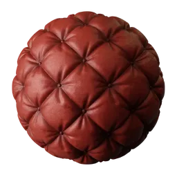 Leather Red Quilted Old