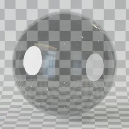 High-quality reflective glass window PBR material for 3D modeling in Blender, with a realistic transparency effect.