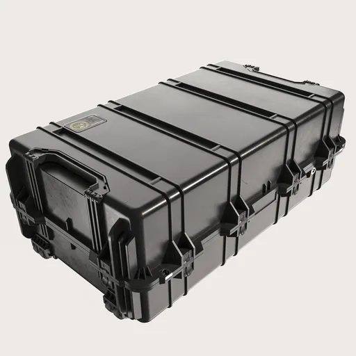 Detailed lowpoly 3D Blender model of an empty, multicolor Peli 1780 weapon case, customizable for color variations.