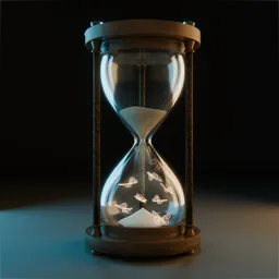 Hourglass with Enchanted Butterflies