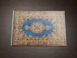 Detailed 3D model Persian carpet for Blender, optimized for realistic bed scenography.