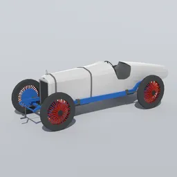Low Poly Duesenberg GP Racing Car