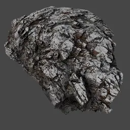 Light Snow Ground Boulder Rocks