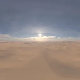 Desert Landcape Sunny Clouds