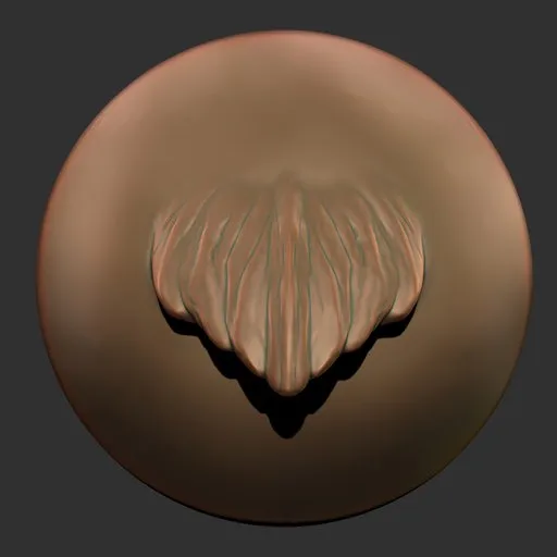 Detailed sculpting brush for 3D modeling reptilian skin textures in Blender 3D