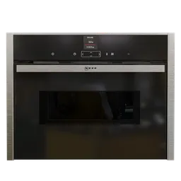Detailed 3D model of a modern microwave designed in Blender, in .blend format optimized with Cycles render.
