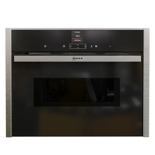 Detailed 3D model of a modern microwave designed in Blender, in .blend format optimized with Cycles render.