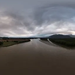 Aerial Moody Clouds Sunset