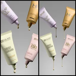 Face cream liquid dripping shot