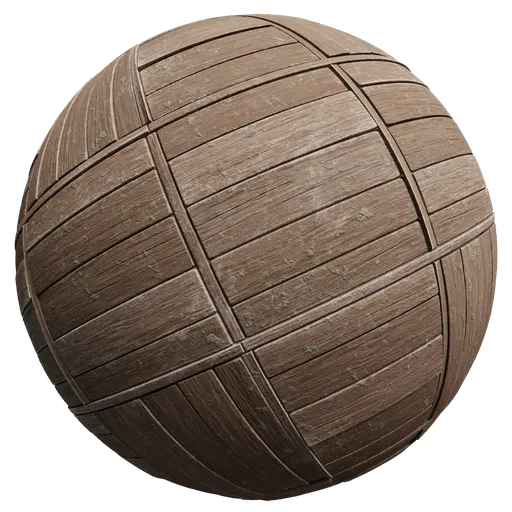 High-resolution PBR old wood parquet texture suitable for Blender 3D and other applications.