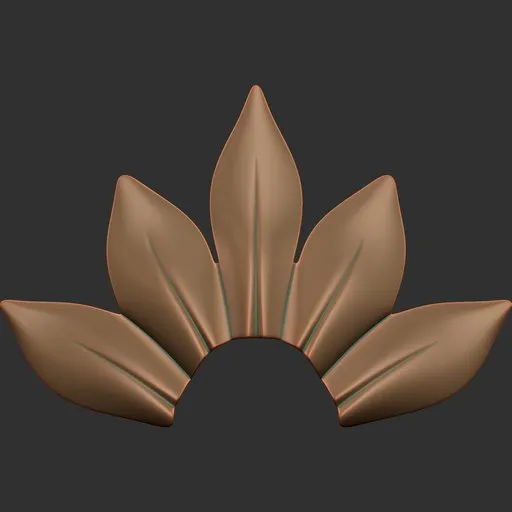 Detailed floral pattern sculpting brush for 3D modeling, compatible with Blender.