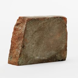 "3D scanned photorealistic brick model with a reduced 14K faces, perfect for environmental elements in Blender 3D. Inspired by David Chipperfield and featuring red bricks, angular face, and weathered effects, this model is a great addition to any post-punk album cover or ruin scene. Created by Erwin Bowien in 2019 and available on BlenderKit."