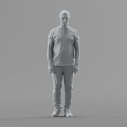 Lowpoly Male Standing