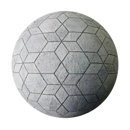 Hexagonal and Star Shaped White Tile