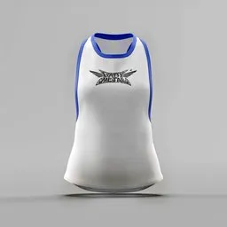 BABYMETAL Blue Trim Racerback Tank