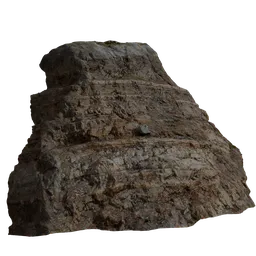 Detailed 3D scan of rugged mountainous terrain optimized for Blender rendering.