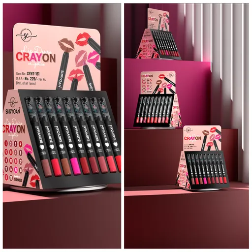 Lip crayon tray set animation