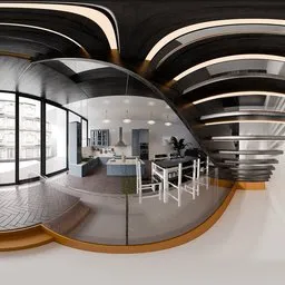 Modern Curved Office Interior