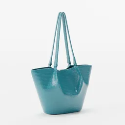 Teal blue Tote bag