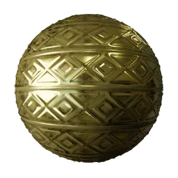 Geometric Pattern Embossed Gold