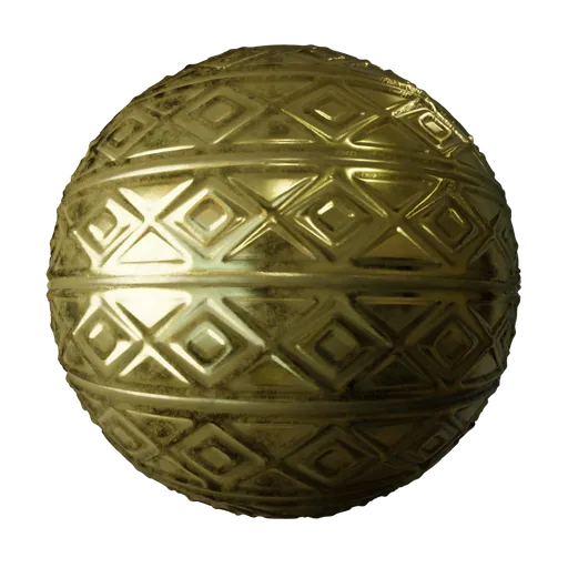 Geometric Pattern Embossed Gold