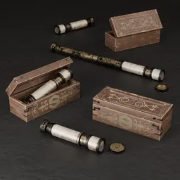 SJ-spyglass telescope wood design