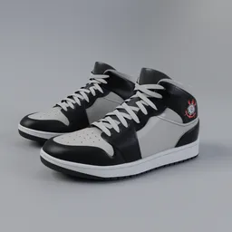 Black and white sneakers