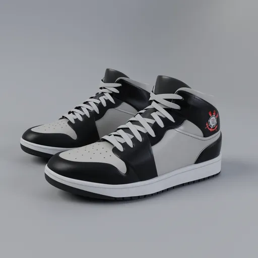 Black and white sneakers