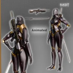 Girl EXO Armor - Riged  V1 - V5