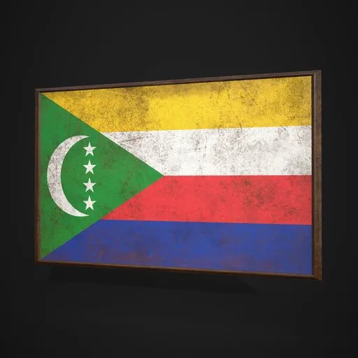 Comoros Flag Picture Frame
