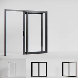 Window with sliding door