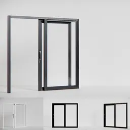 Window with sliding door