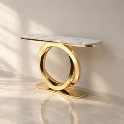 Luxury Gold Marble Console Table