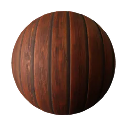 2K PBR wood texture for 3D modeling in Blender, ideal for floors or fences with realistic displacement details.