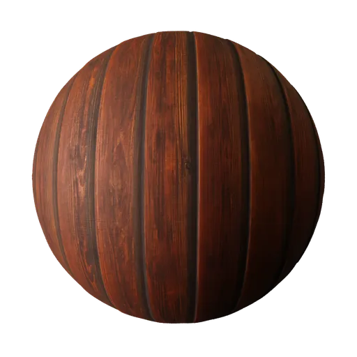 2K PBR wood texture for 3D modeling in Blender, ideal for floors or fences with realistic displacement details.