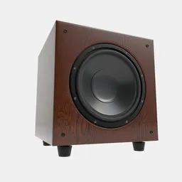 Hi-Fi Subwoofer brown wood