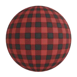 Red buffalo check fabric