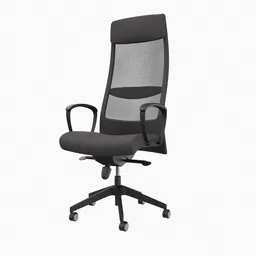 Ikea Markus Chair Black Fabric