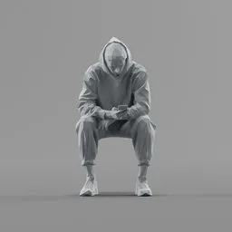 Lowpoly Male Sitting