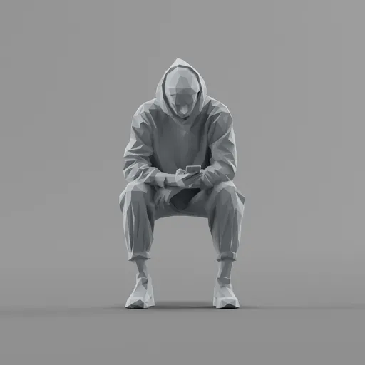 Lowpoly Male Sitting