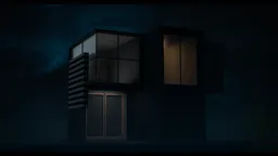 Modern Minimalist House at Night