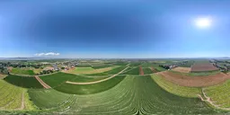 Grass green farmland