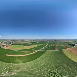 Grass green farmland