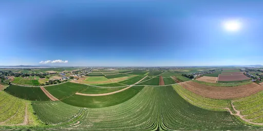Grass green farmland