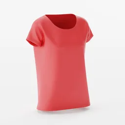 Women boat neck cotton T-shirt