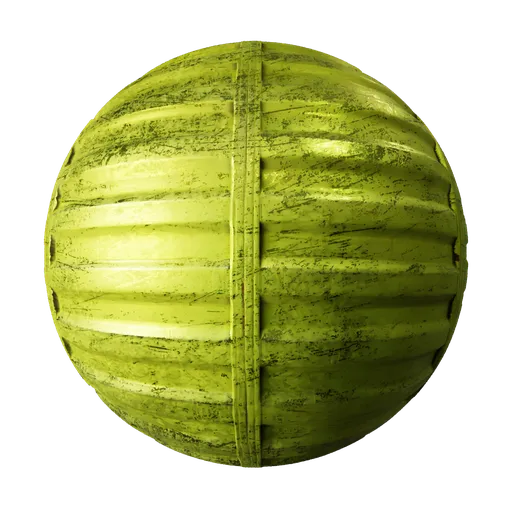 High-resolution PBR corrugated metal material with scratches for 3D modeling in Blender, suitable for realistic texturing.