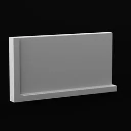 High-quality adjustable 3D baseboard model designed for architectural visualization in Blender, featuring customizable material properties.