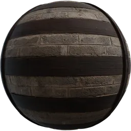 Wood Inlaid Concrete Wall